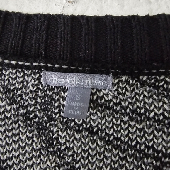 Charlotte Russe Womens Cardigan Sz S Aztec Print Knit Button Up Art Grannycore - Picture 7 of 11